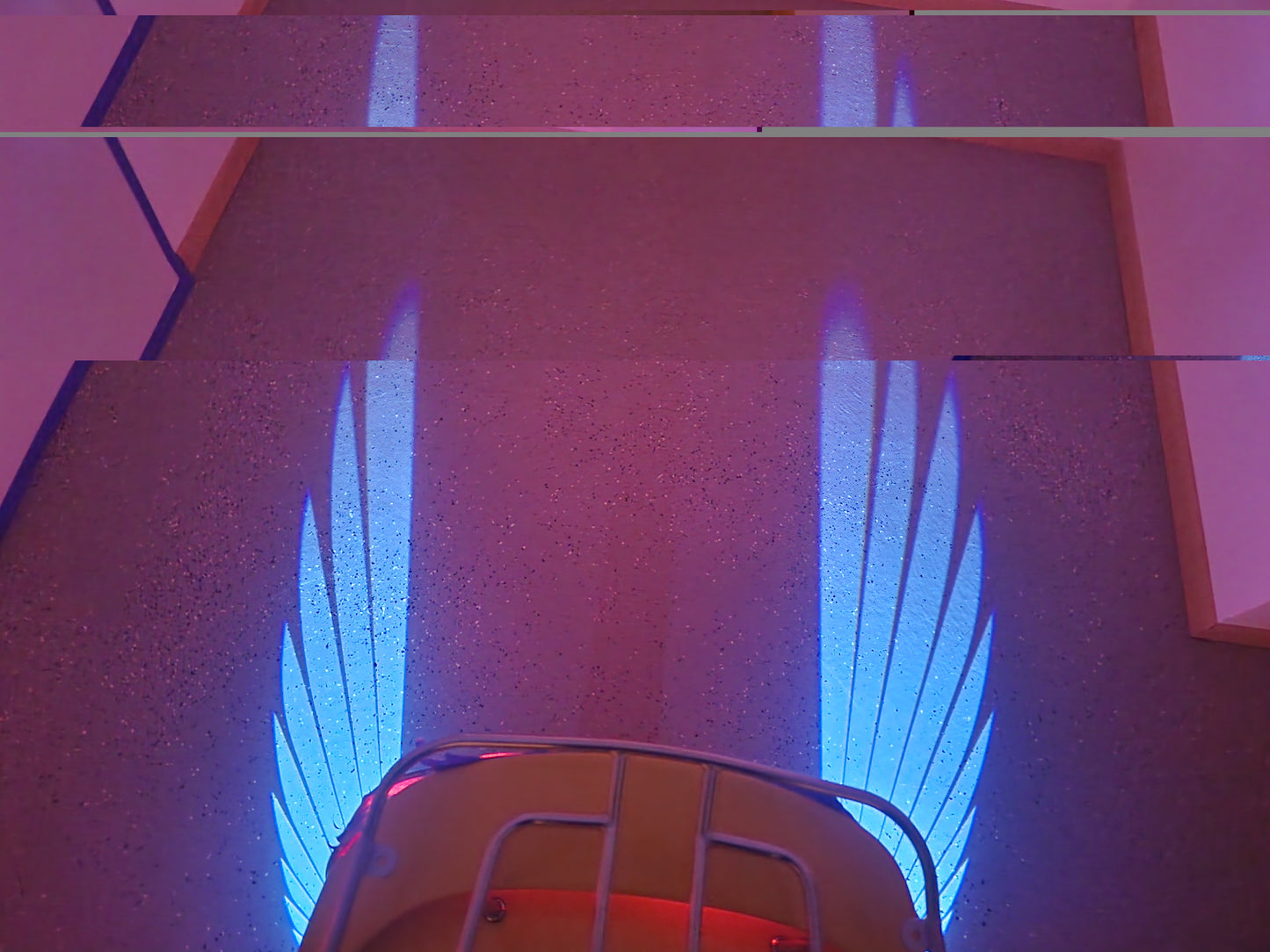 LED Laser Projection Motorcycle Wing Ice Blue